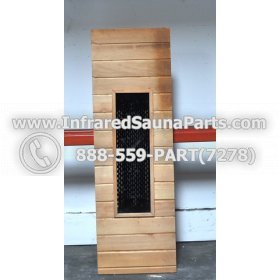 WOOD BENCHS + HEATERS - HEMLOCK WOOD BENCH + HEATHER + BLACK COVER ( 48.6" x 15.6" ) 1