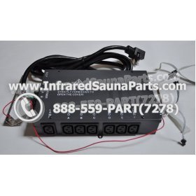 COMPLETE CONTROL POWER BOX 110V / 120V - COMPLETE CONTROL POWER BOX 110V  120V WITH 7 CIRCUIT BOARD PINS  6 FEMALE PLUGS SUPPLY WORLD INFRARED SAUNA 9