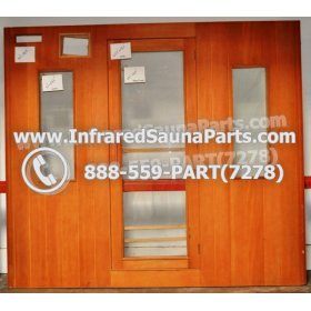 WOOD SAUNA WALLS - HEMLOCK WOOD SAUNA PANEL + DOOR  ( 70" x 78.7" ) 3