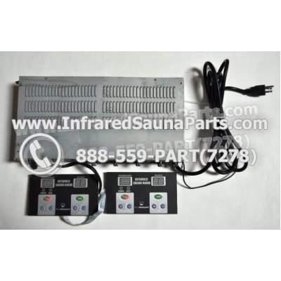 COMPLETE CONTROL POWER BOX WITH CONTROL PANEL - COMPLETE CONTROL POWER BOX HYDRA INFRARED SAUNA STYLE 2 WITH TWO CONTROL PANELS 1